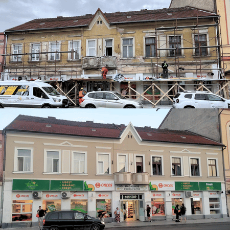 Tencuire fațadă clădire Piața Gării Cluj-Napoca