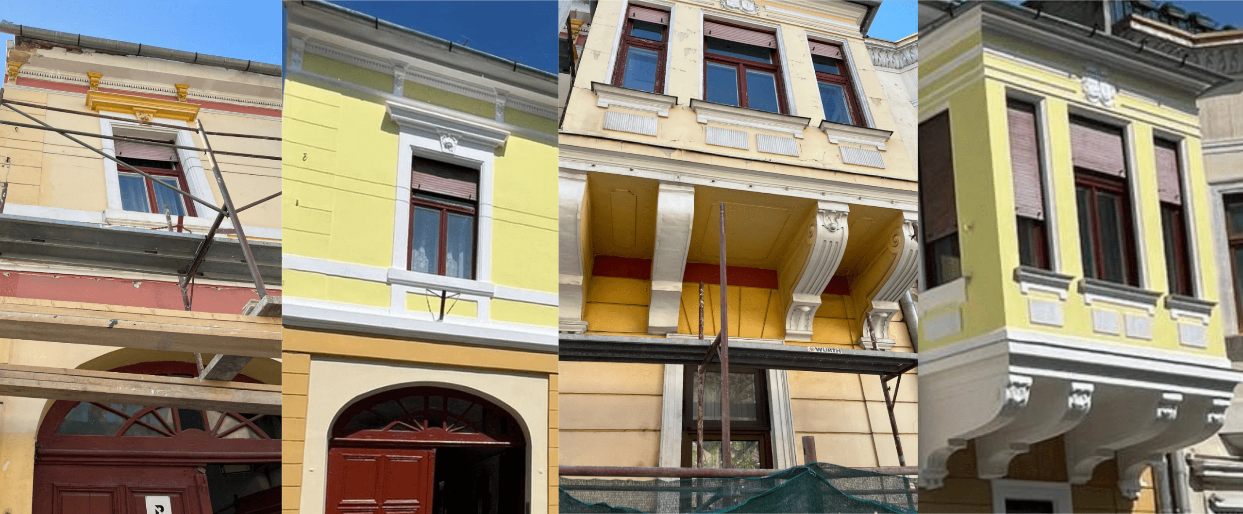 Zugrăveli fațade Cluj-Napoca - echipă profesională la lucru pe Calea Dorobanților